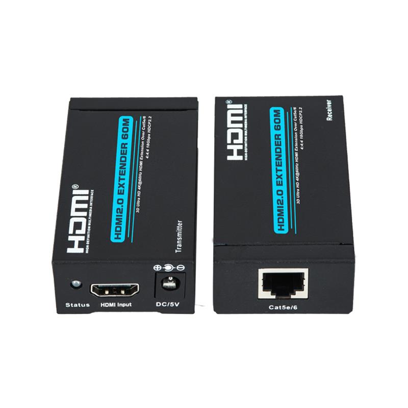 単一のcat5e \/ 6上の60mの新製品V 2.0 HDMIエクステンダーがUltra HD 4Kx2K @ 60Hz HDCP2.2をサポート