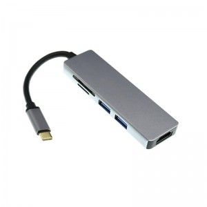 USBタイプCからHDMI + 2 x USB 3.0 + SDカードリーダーハブ