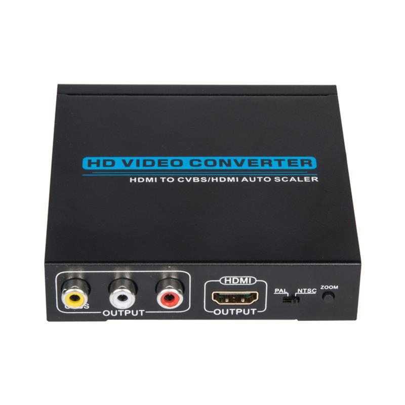 HDMI to CVBS \/ AV + HDMIコンバーターオートスケーラー1080P