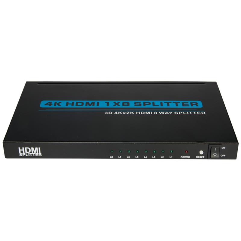 4K 8ポートHDMI 1x8スプリッターサポート3D Ultra HD 4Kx2K \/ 30Hz
