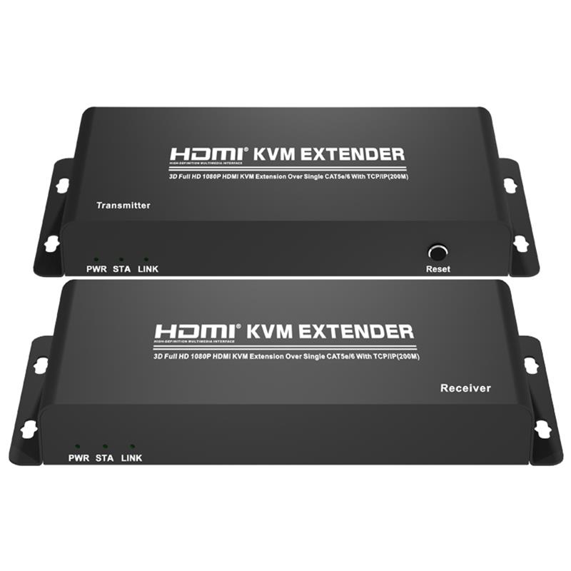 TCP \/ IP対応フルCAT5e \/ 6上のHDMI KVMエクステンダー200mフルHD 1080P