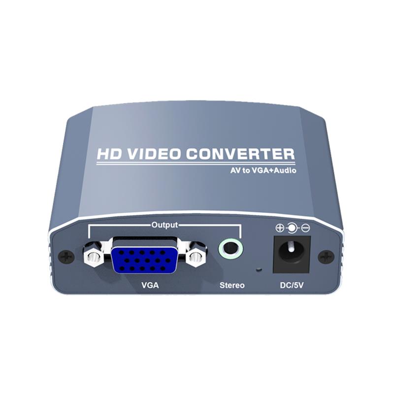 A \/ V to VGA + Stereo Converter Up Scaler 720P \/ 1080P